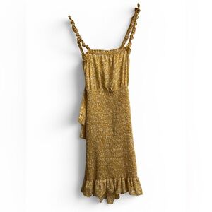 Almost Famous Mustard Floral Dress